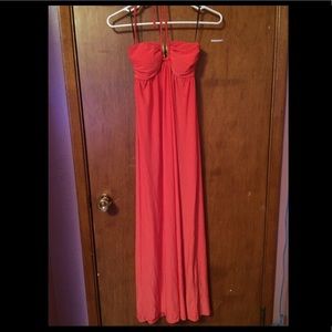 Coral full length dress